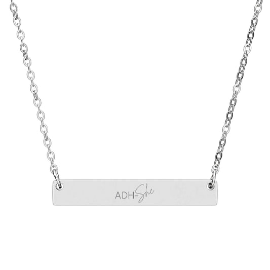 ADH-She Horizontal Bar Necklace