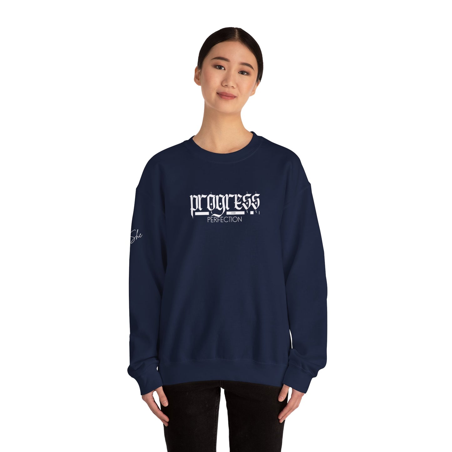 Progress Over Perfection Crewneck