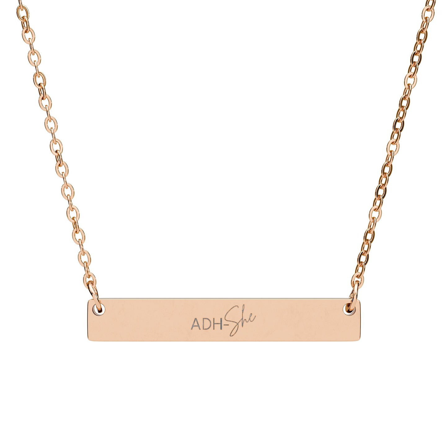 ADH-She Horizontal Bar Necklace
