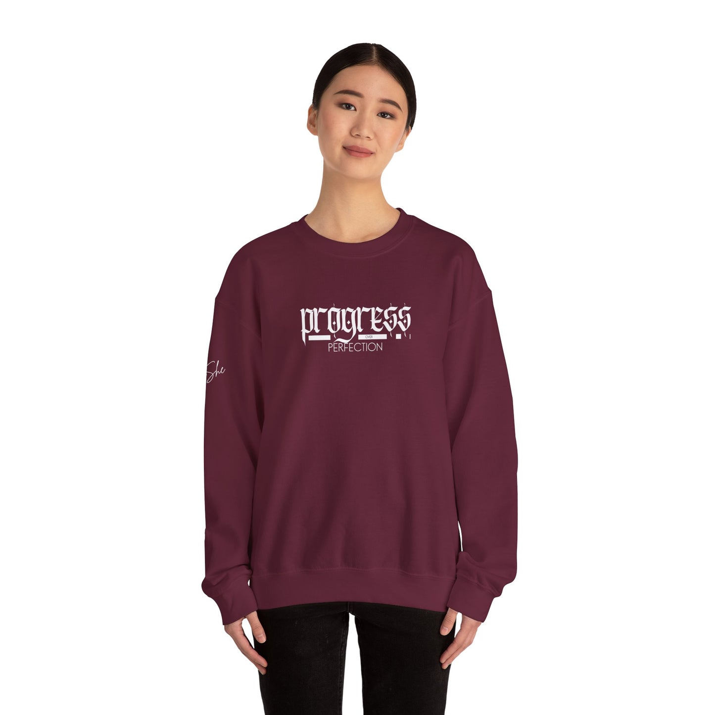 Progress Over Perfection Crewneck