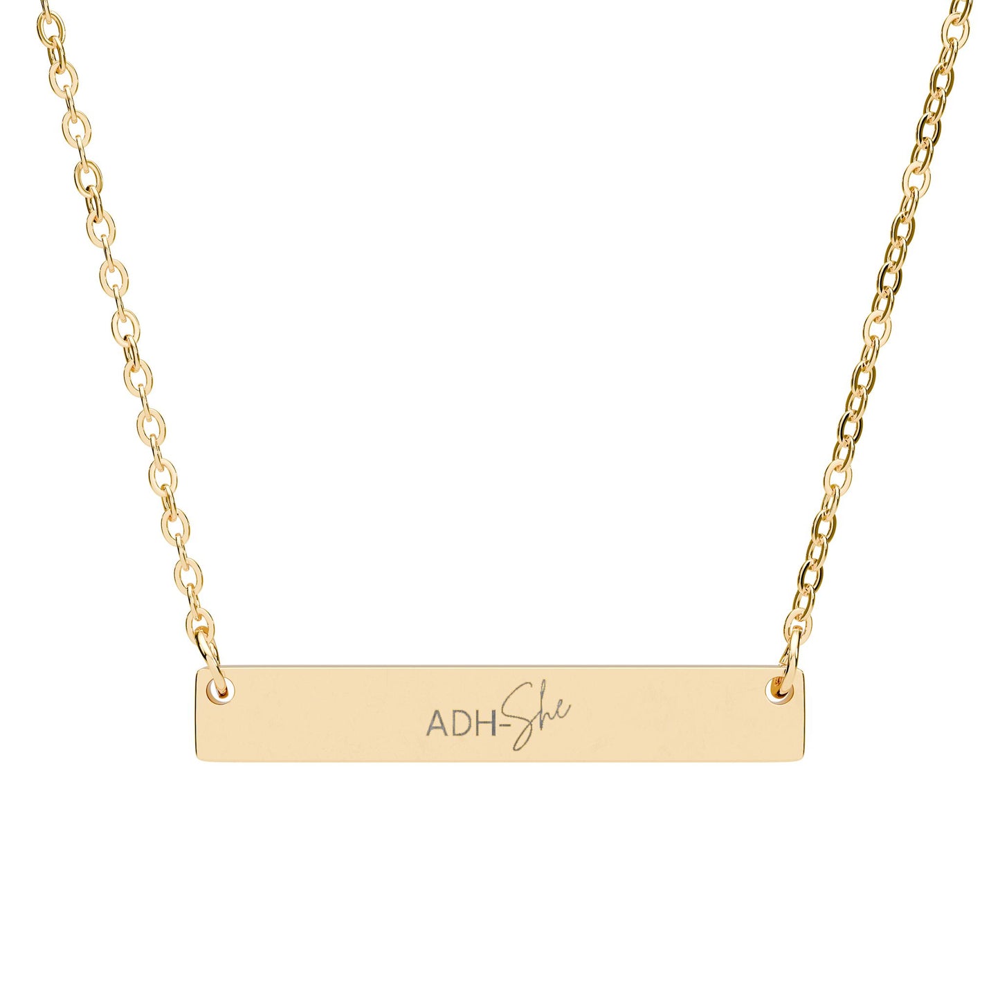 ADH-She Horizontal Bar Necklace